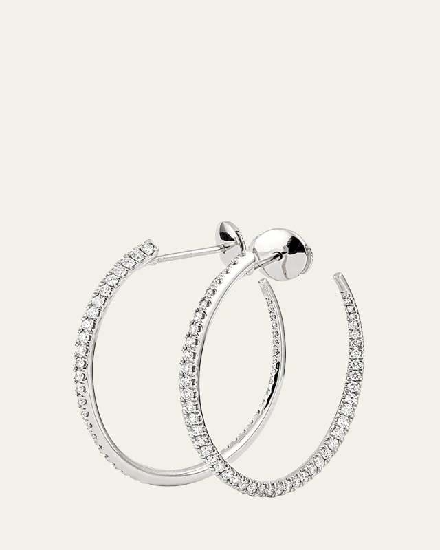 The Twisted Creoles, 30 mm, in White Gold and White Diamonds